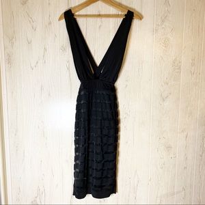 Black piece dress with built in shorts underneath
